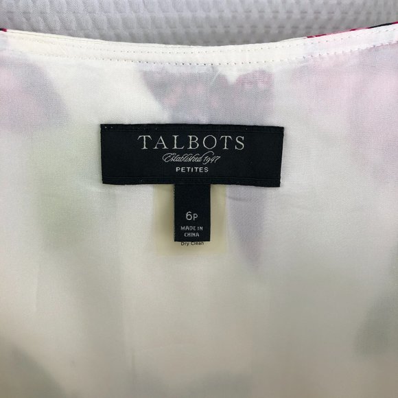 TALBOTS Ivory skirt w/ pink and green butterflies -  SZ 6 petite - Picture 8 of 9